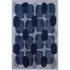 Image de Tapis salon et chambre moderne tissé plat 140x200 cm Bleu