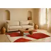 Image de Tapis salon et chambre tissé plat 170x240 cm Rouge