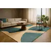 Image de Tapis salon et chambre tissé plat 170x240 cm Bleu