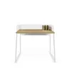 Image de Bureau chêne naturel et blanc H88