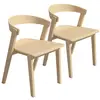 Image de Lot de deux chaises effet bois clair
