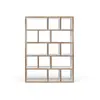 Image de Bibliothèque effet bois blanc laqué et multiplis