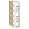 Image de Bibliothèque effet bois blanc et chêne clair