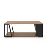 Image de Table basse noyer et noir laqué H36