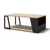 Image de Table basse chêne clair et noir H36
