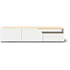 Image de Meuble TV 1 niche chêne clair et blanc H38
