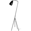 Image de Lampadaire trepied métal H155cm noir Abat-jour noir