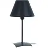 Image de Lampe de table métal noir abat-jour tissu noir