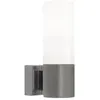 Image de Applique de salle de bain acier et blanc avec protection contre l'eau