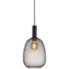 Image de Suspension métal verre diamètre 23cm gris