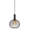 Image de Suspension métal verre diamètre 25cm gris