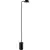 Image de Lampadaire en métal noir mat et marbre
