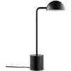 Image de Lampe à poser en métal noir mat et marbre