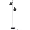 Image de Lampadaire en métal noir mat et chrome