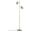 Image de Lampadaire en métal gris/ laiton