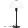 Image de Lampe à poser en verre opale et métal noir