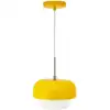 Image de Suspension en verre et métal jaune
