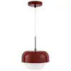 Image de Suspension en verre et métal rouge foncé