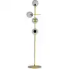 Image de Lampadaire en verre fumé et laiton