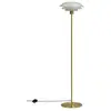 Image de Lampadaire en opale/laiton avec métal/verre