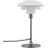 Image de Lampe à poser en métal blanc mat et chrome