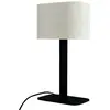 Image de Lampe à poser en métal et tissu noir/blanc