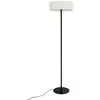 Image de Lampadaire en métal et tissu noir/blanc