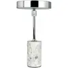 Image de Lampe à poser en métal chrome marbre gris