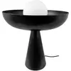 Image de Lampe à poser en métal noir et verre