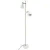 Image de Lampadaire en métal crème blanc / laiton