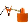Image de Lampe pince en métal orange