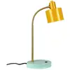 Image de Lampe de table en métal curry et turquoise