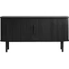 Image de Buffet aux portes coulissantes en bois strié l160cm - noir