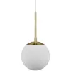 Image de Suspension élégant en laiton et minimaliste avec sphère Ø15cm