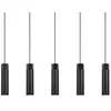 Image de Lampe à bande de plafond 5 lumières cylindriques noires