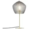 Image de Lampe de table dorée avec abat-jour en forme de pentagone
