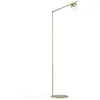 Image de Lampadaire élégant en laiton avec abat-jour en verre opale