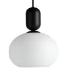 Image de Suspension moderne en métal moka avec sphère blanche Ø20 cm