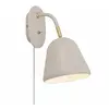 Image de Applique orientable elégante beige et dorée avec interrupteur