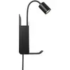 Image de Applique et lampe de chevet en fer noir 25x28,2cm