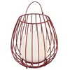 Image de Lampe à poser extérieur plastique métal diamètre 28cm rouge