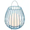 Image de Lampe à poser extérieur plastique métal diamètre 28cm bleu