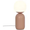 Image de Lampe de table minimaliste en terre cuite avec sphère en verre