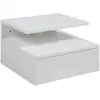 Image de Chevet suspendu en bois 1 tiroir 1 niche blanc