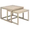 Image de Table basse gigogne en chêne 70cm chêne blanchi