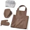 Image de Costume de cuisinier 100 % coton oekotex marron 42x75cm