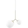 Image de Suspension laiton en verre blanc