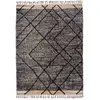Image de Tapis en fibres naturelles beige et noir 200x140 cm