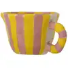 Image de Tasse en grès jaune et rose h7