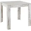 Image de Table à manger en mélaminé blanc 4 personnes L80